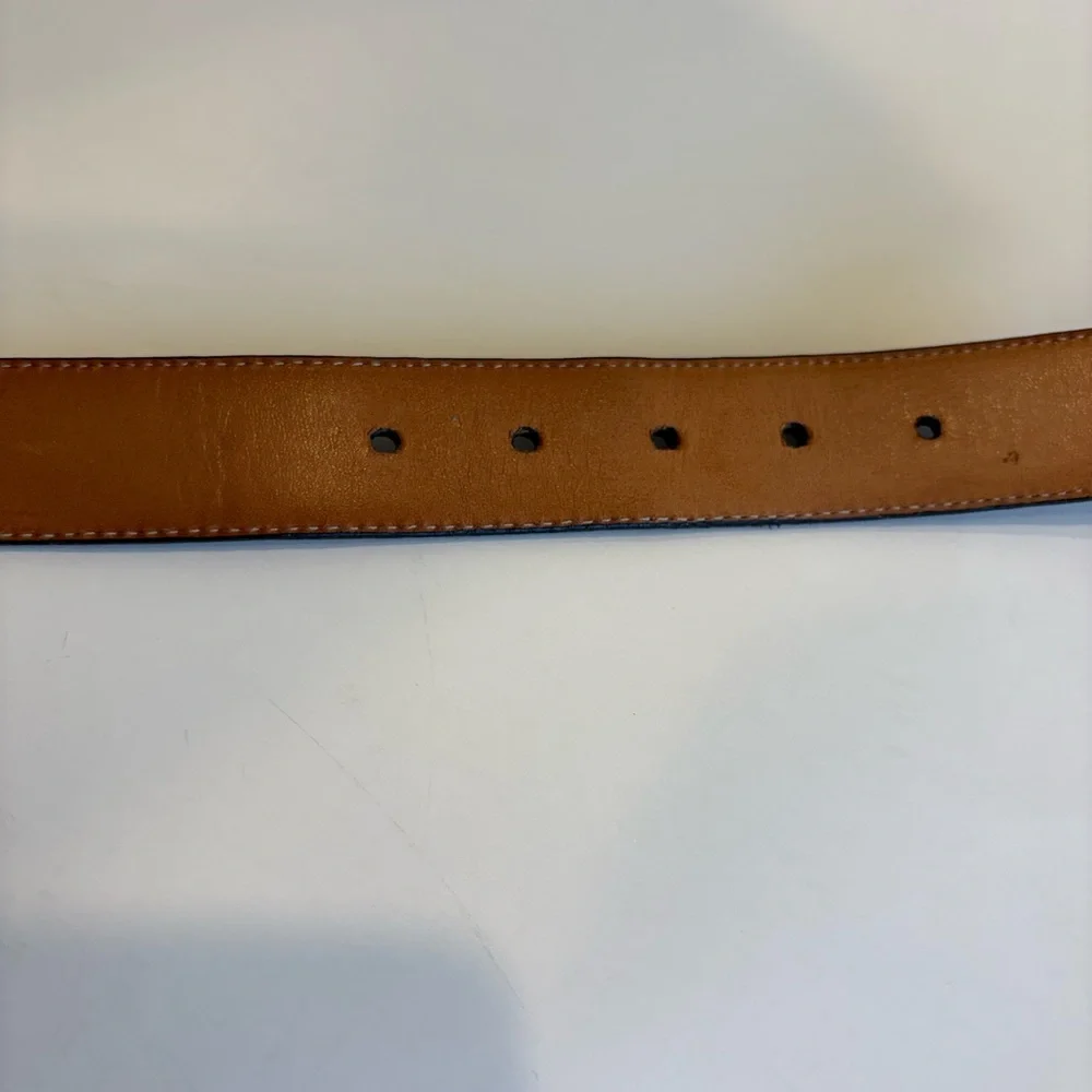 Martin Dingman Milled Finish Leather Black W/ Solid Brass Gold Buckle 40